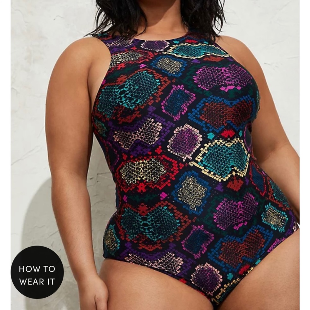 Plus size one piece swimsuit